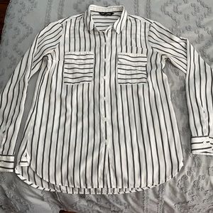 Express gray and white striped portofino